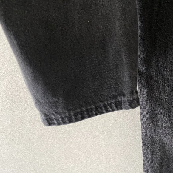 Vintage Hollywood Loose Vibe Black Washed 100% Cotton Denim Jeans - Picture 8 of 11